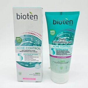 Bioten Acne Control Skincare Set. Cleanser + Moisturizing Face Cream – Brand New